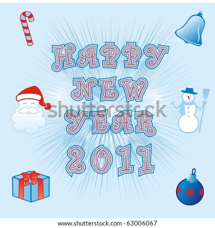 Happy New Year 2011 card,