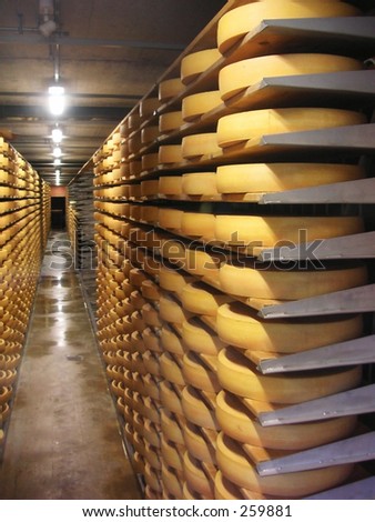 Cheese storehouse, in the Gruyere region of Switzerland