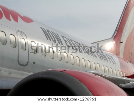 Side detal of an airplane
