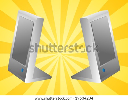 Computer speakers peripheral hardware output device illustration