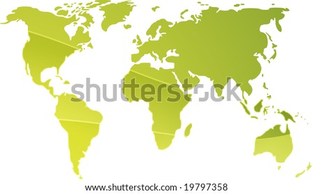 outline world map with continents. world map outline continents.