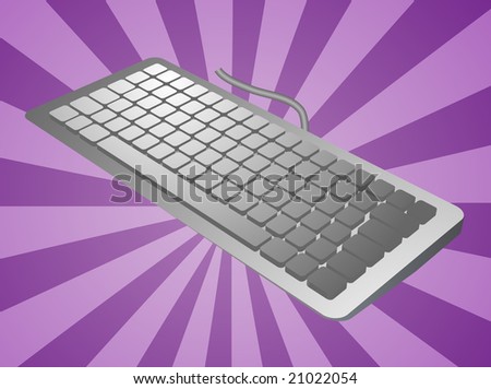Computer keyboard peripheral hardware device illustration sketch