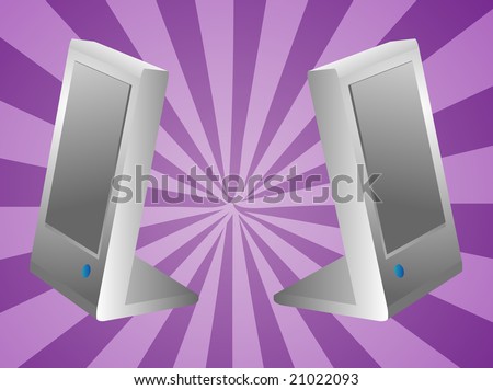 Computer speakers peripheral hardware output device illustration