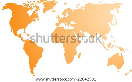 world map vector outline. stock vector : Map of the