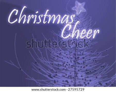 Merry christmas seasons greetings on tree illustration