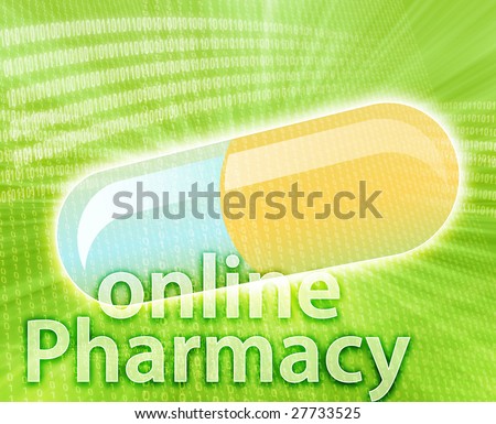 E-medicine, Online medicine, ecommerce health pharmacy illustration