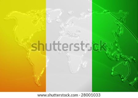 maps of ivory coast. Flag of Ivory Coast,
