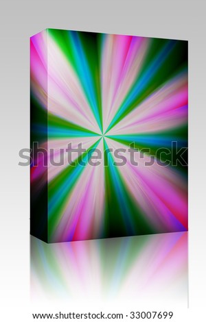 Software package box Radial zoom burst of energy, abstract background illustration