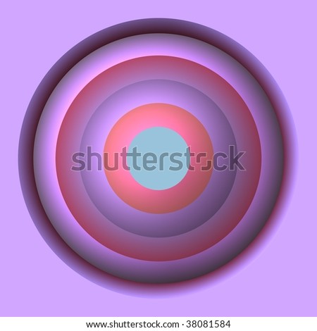 Round circles of color, abstract illustration