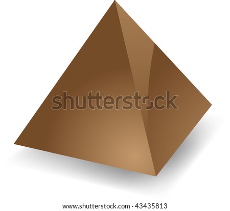 triangular based pyramid. triangular based pyramid.
