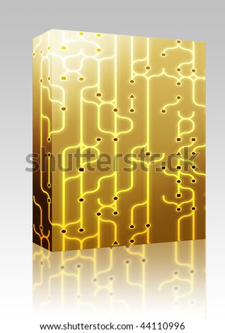 package box Abstract illustration of circuitry electronic pattern design package box Abstract illustration of circuitry electronic pattern design