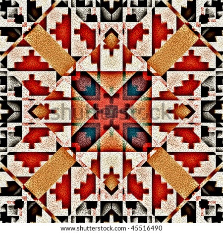 stock photo Native american traditional decorative tribal pattern design 
