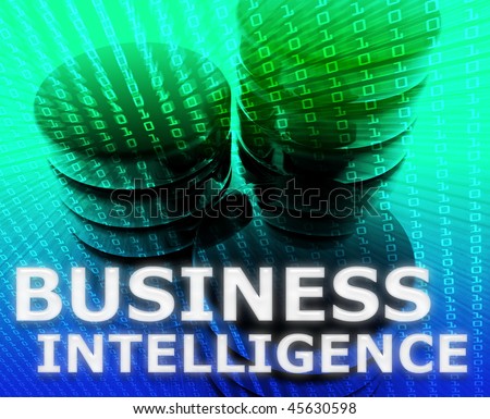 Business intelligence abstract, computer data information concept illustration