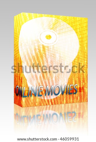 Software package box Digital media disc for online movies, music, entertainment