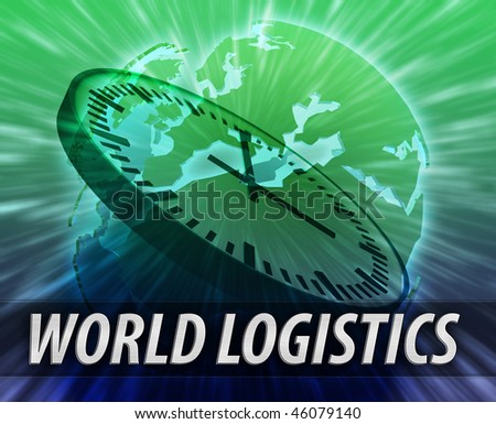 Europe international business time logistics management concept background