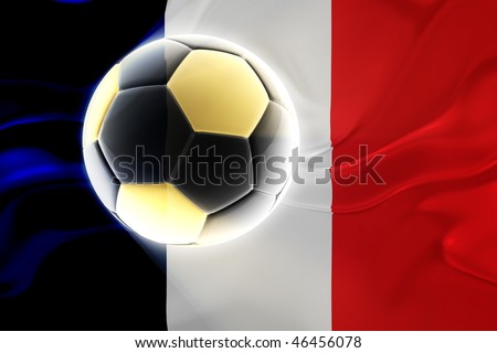 national flag of france. stock photo : Flag of France, national country symbol illustration wavy fabric sports soccer football