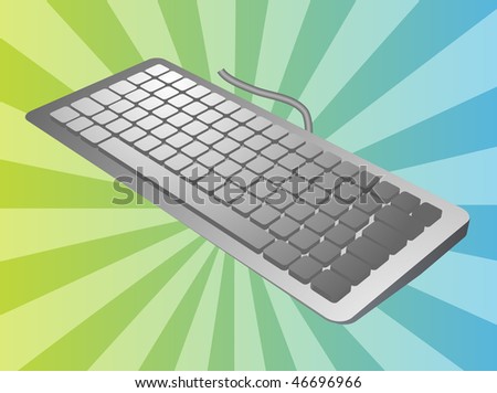 Computer keyboard peripheral hardware device illustration sketch