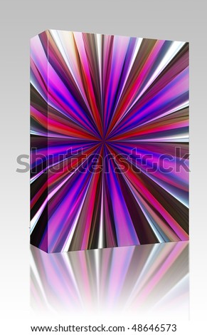 Software package box Radial zoom burst of energy, abstract background illustration