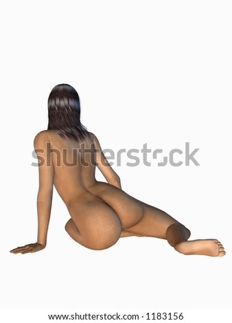 stock photo Nacked Beauty from behind