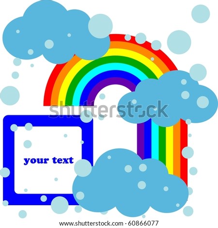 and rainbow cartoon card