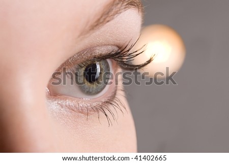 picture of beautiful woman open eye closeup