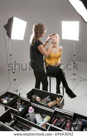 glamour model makeup. glamour model makeup. stock