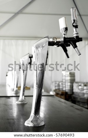 Beer pump in a traditional italian festival