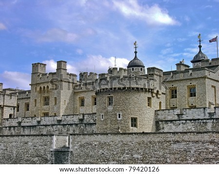 Tower of london Castle view blue sky
