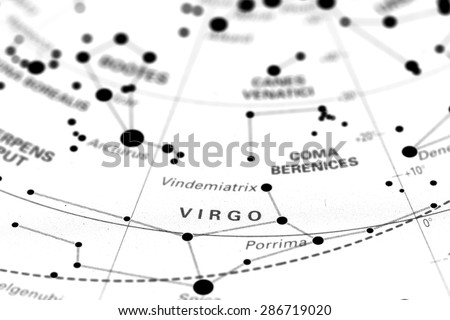 Virgo star map zodiac