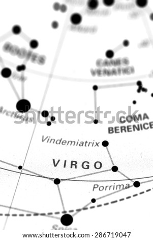 Virgo star map zodiac