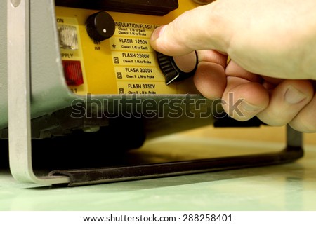 Electrical test equipment operating