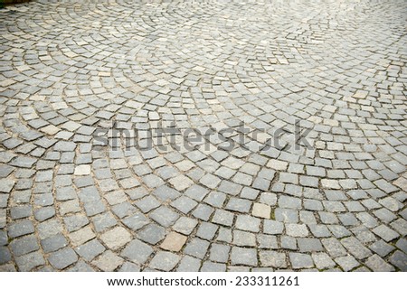 The road was paved with stone