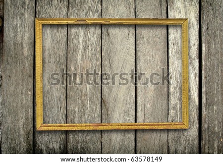 old wood  background  with old frame