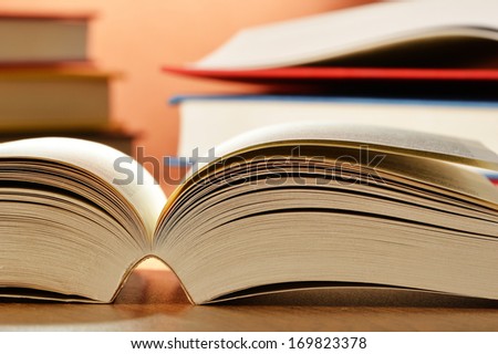 Composition with books on the table