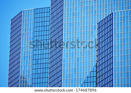 PARIS, FRANCE - SEPTEMBER 24: Modern business architecture of La Defense in Paris, France on September 24, 2013, Europe\'s largest purpose-built business district visited by 8 million tourists yearly