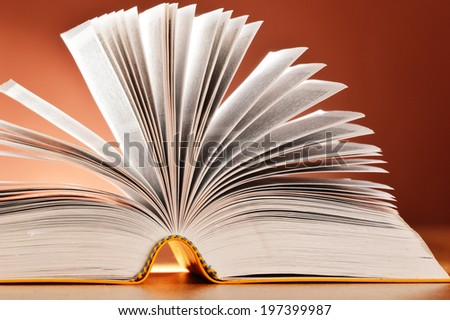 Composition with book on the table
