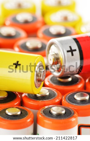 Composition with alkaline batteries.  Chemical waste