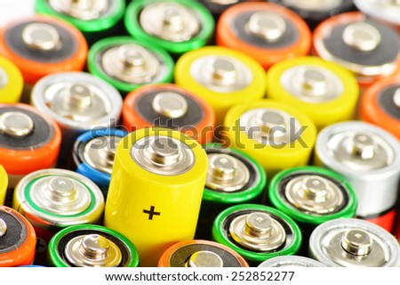 Composition with alkaline batteries.  Chemical waste