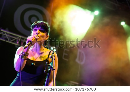 LOULE, PORTUGAL - JUNE 30: Caruma  performs onstage in a world music festival at festival med on June 30, 2012 in Loule, Portugal.