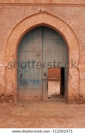 A good example of Moorish architecture in this arched doorway