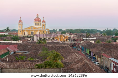 A view of the skyline of Granada, Nicaragua
