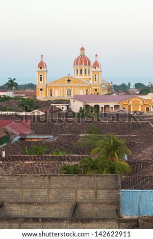 A view of the skyline of Granada, Nicaragua