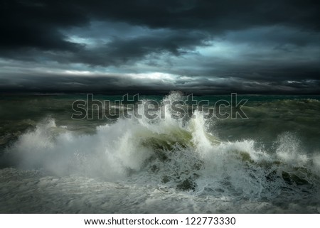 View of storm seascape