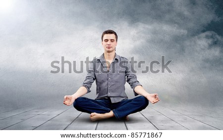 Young man dancer in new stay pose