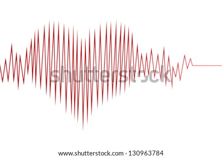 Abstract heart cardiogram Abstract heart cardiogram