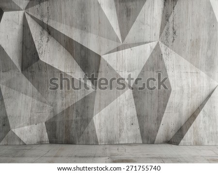 Abstract concrete wall background, 3d illustration