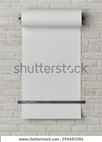 Wall Mounted paper roll dispenser, 3d render