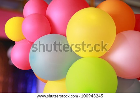 Colorful funny balloons for background