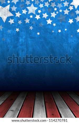 Cement wall for background with stars decorative