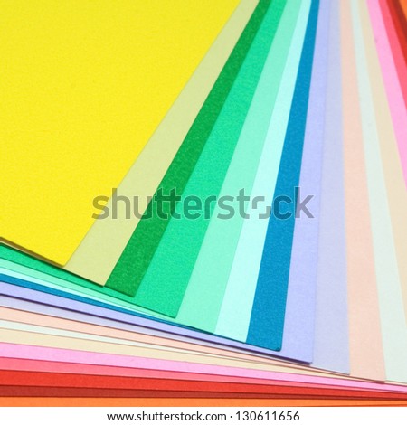 Paper color on white background